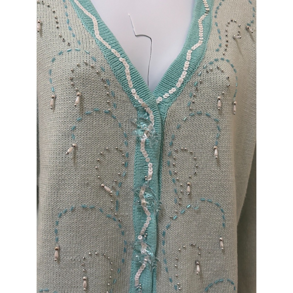 Storybook Knits Cardigan Sweater Small Dolphin Grandma 90's Y2K Teacher Core